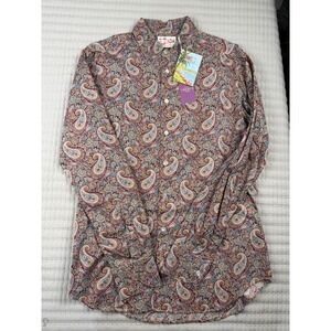 MC2 SAINT BARTH 100% COTTON LONG SLEEVE BUTTON DOWN SHIRT MADE IN MILANO/ITALY